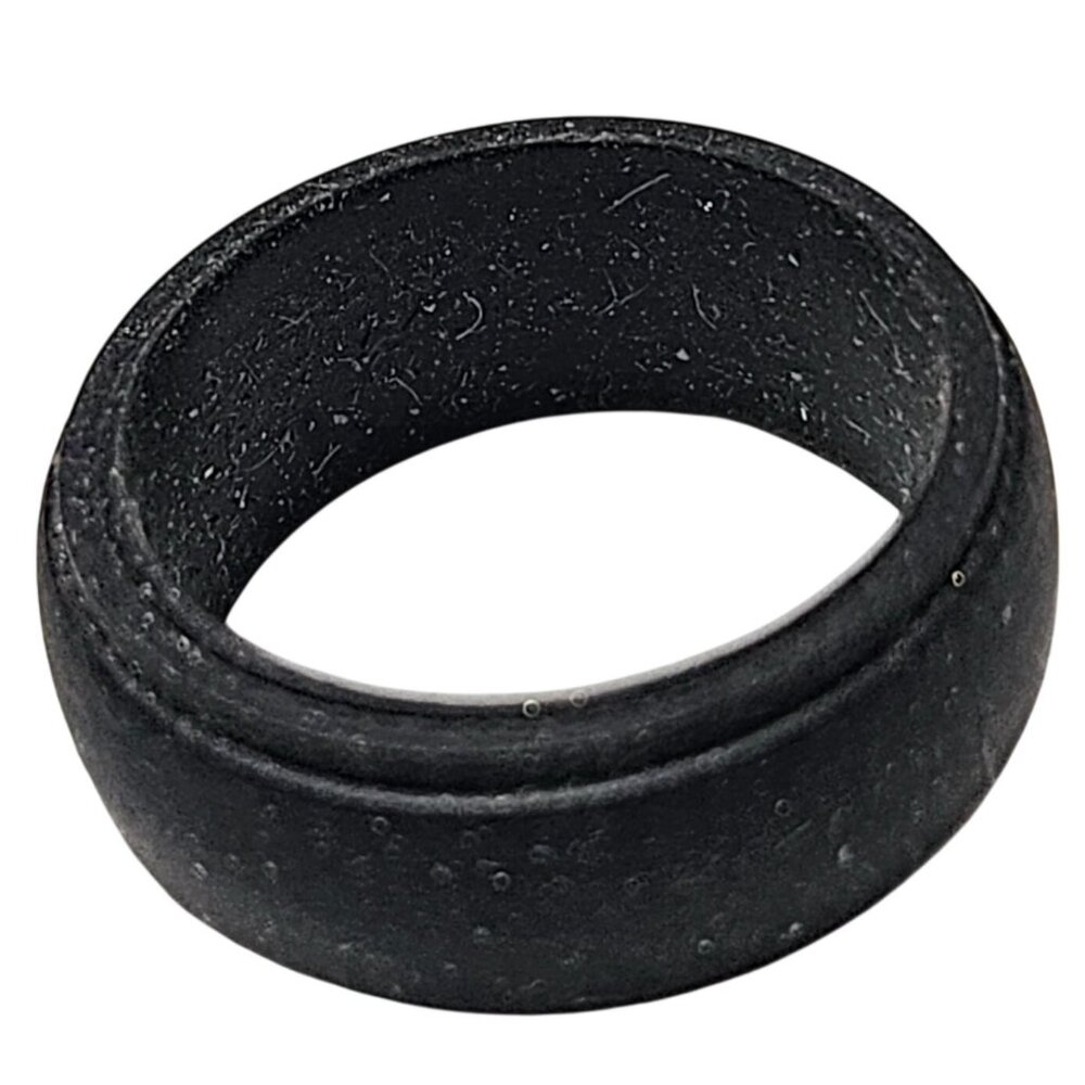 Black Silicone Ring Band Size 9 Wedding Durable Comfort Fashion Jewelry Unisex